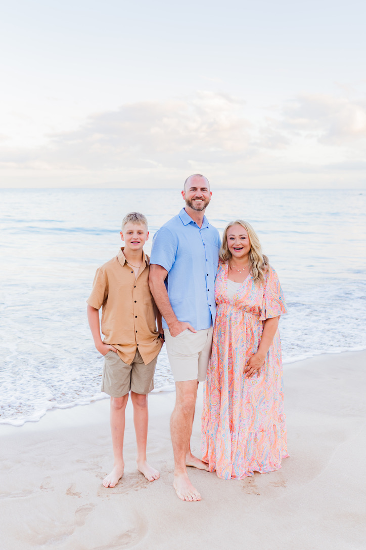Michael Peel with his family